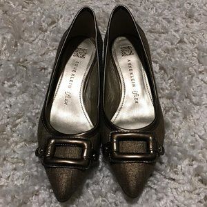 Anne Klein Gold Buckle Heels